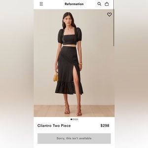 Reformation Cilantro Two Piece. Only worn once. Size XS. Perfect light cotton.